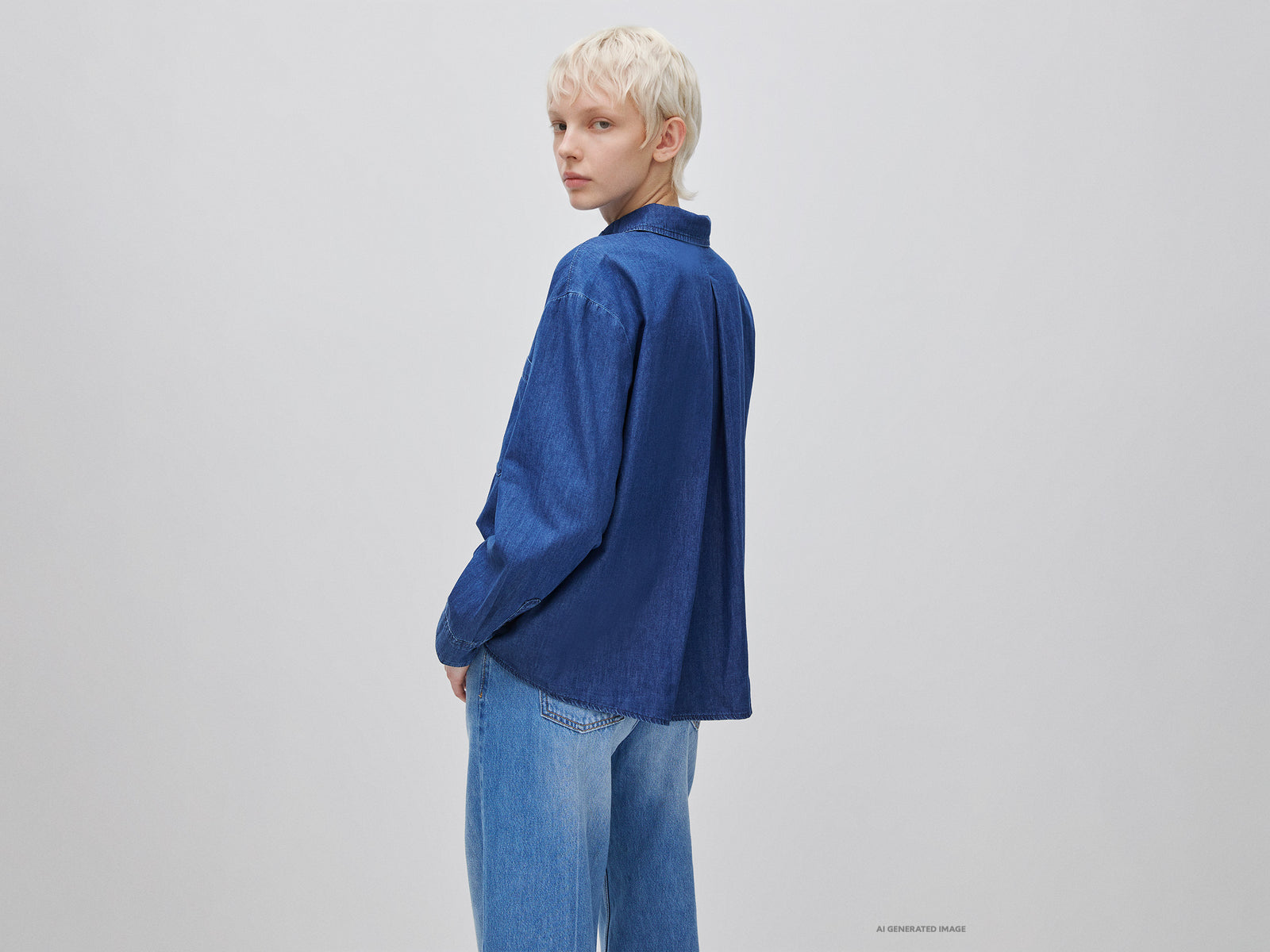 Camisa cropped em chambray - ucb_image_B