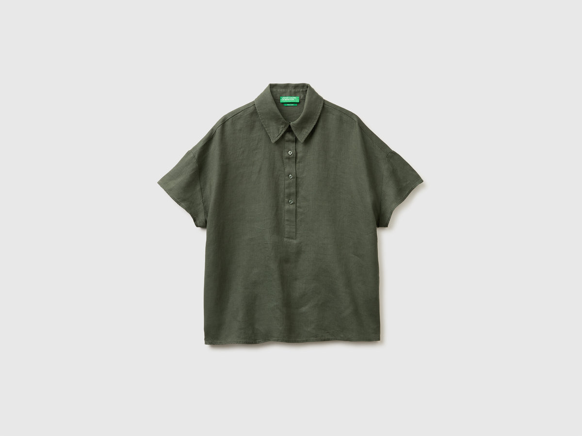 100% linen short-sleeved blouse - ucb_image_FS
