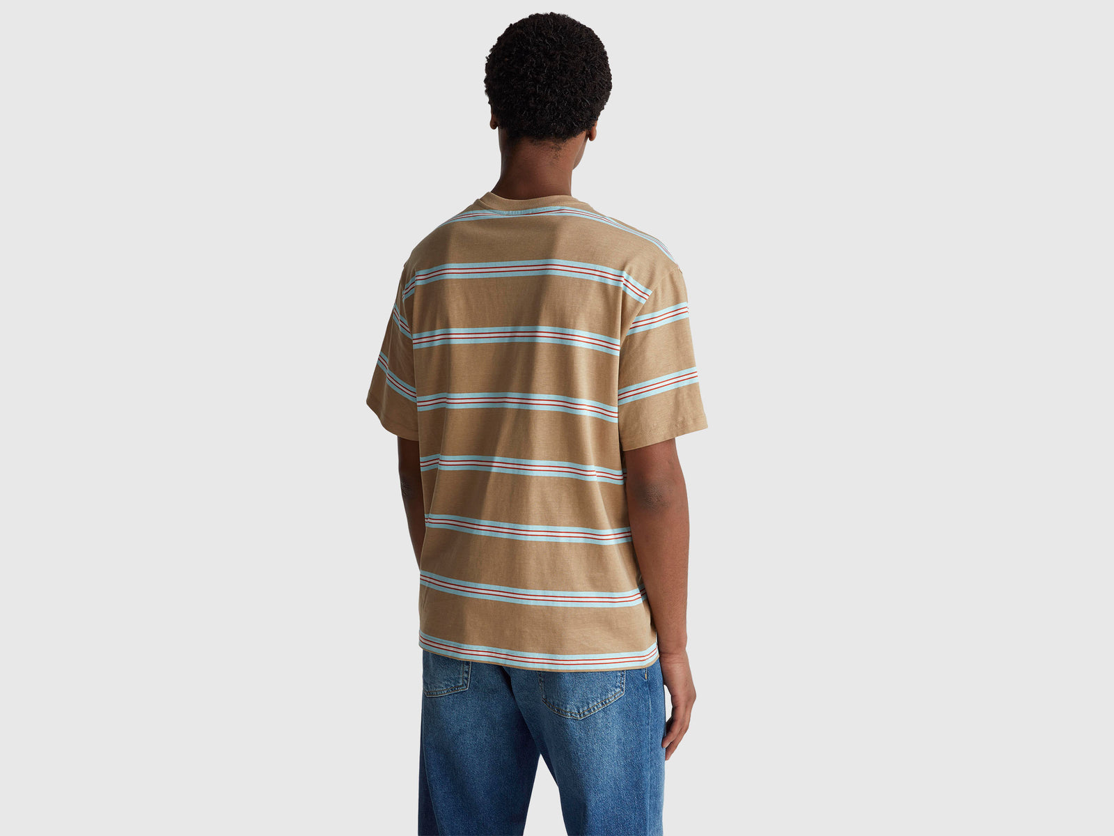 T-shirt às riscas em algodão puro - ucb_image_B