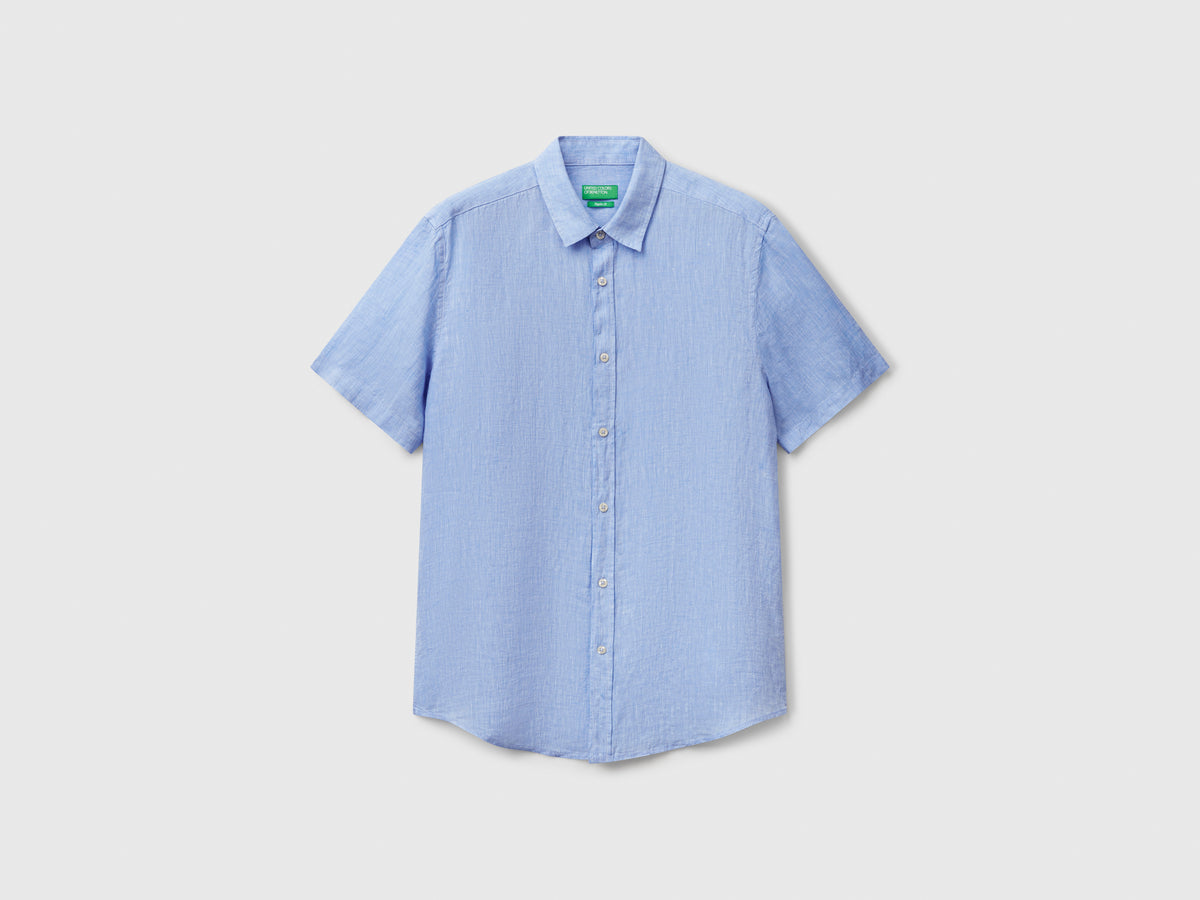Short sleeve shirt in pure linen - ucb_image_FS