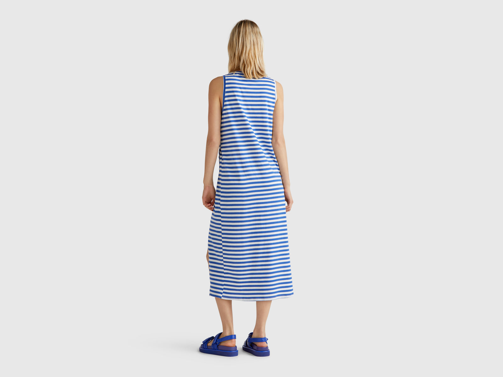 Vestido às riscas com racha - ucb_image_B