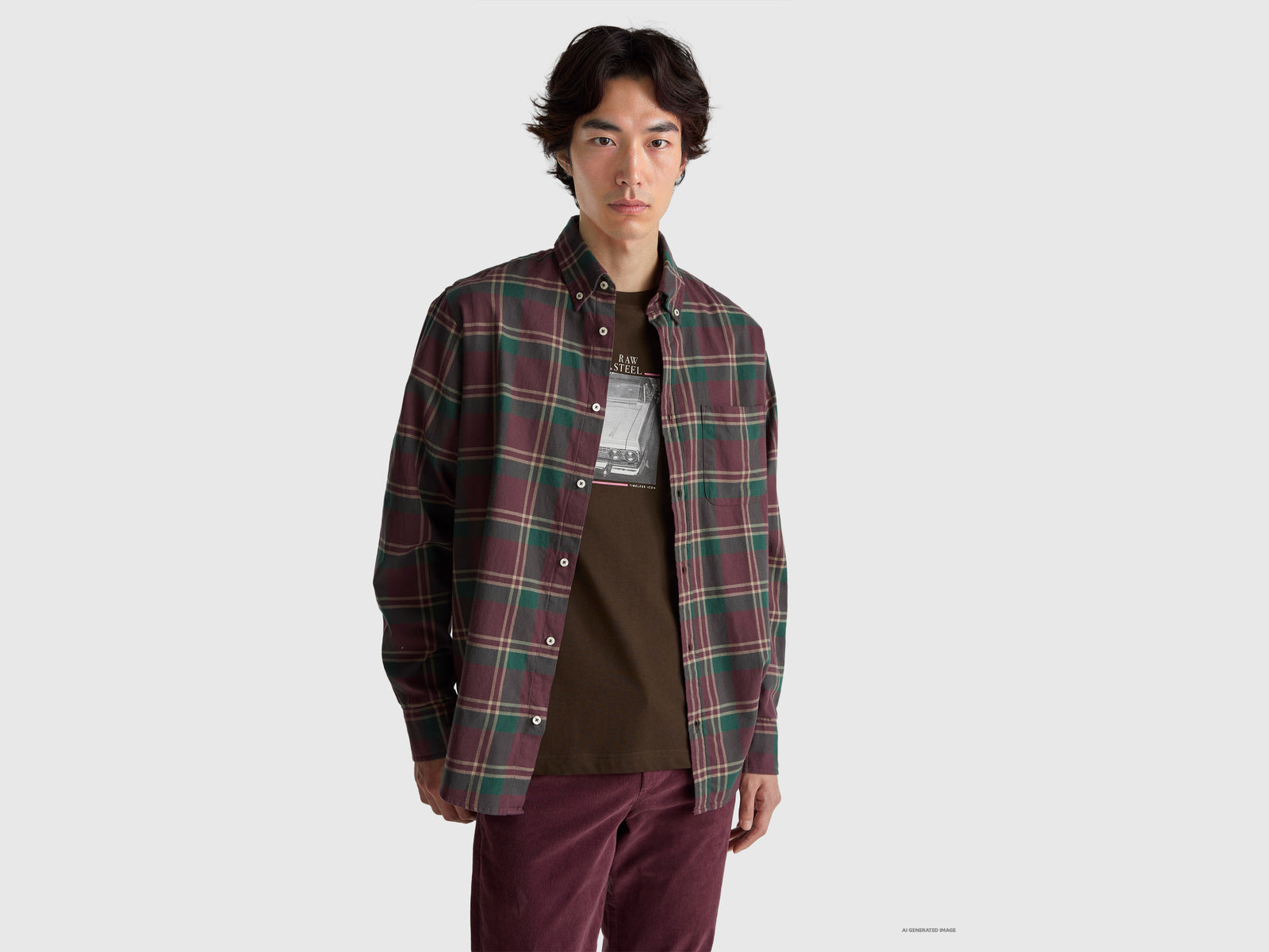Camisa button down em flanela - ucb_image_F