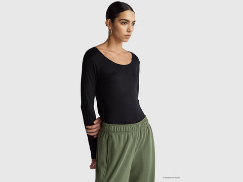 T-shirt slim fit em viscose stretch - ucb_image_F