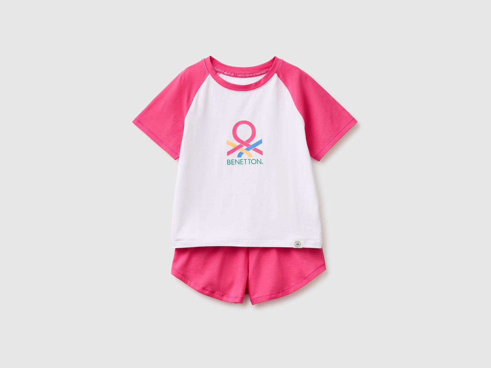 Pijama curto em algodão estampa logótipo - ucb_image_FS