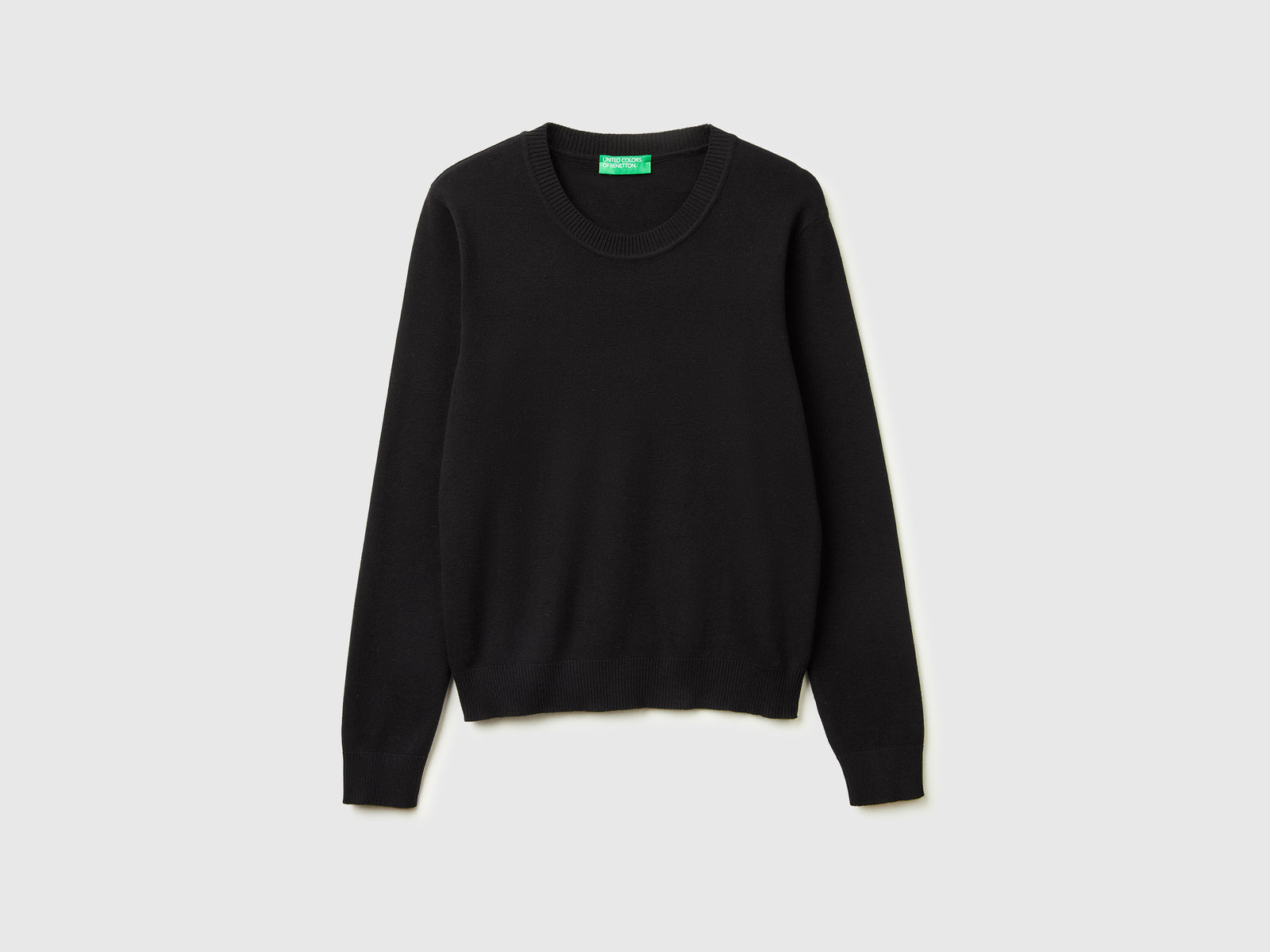 Black sweater in tricot cotton - ucb_image_FS
