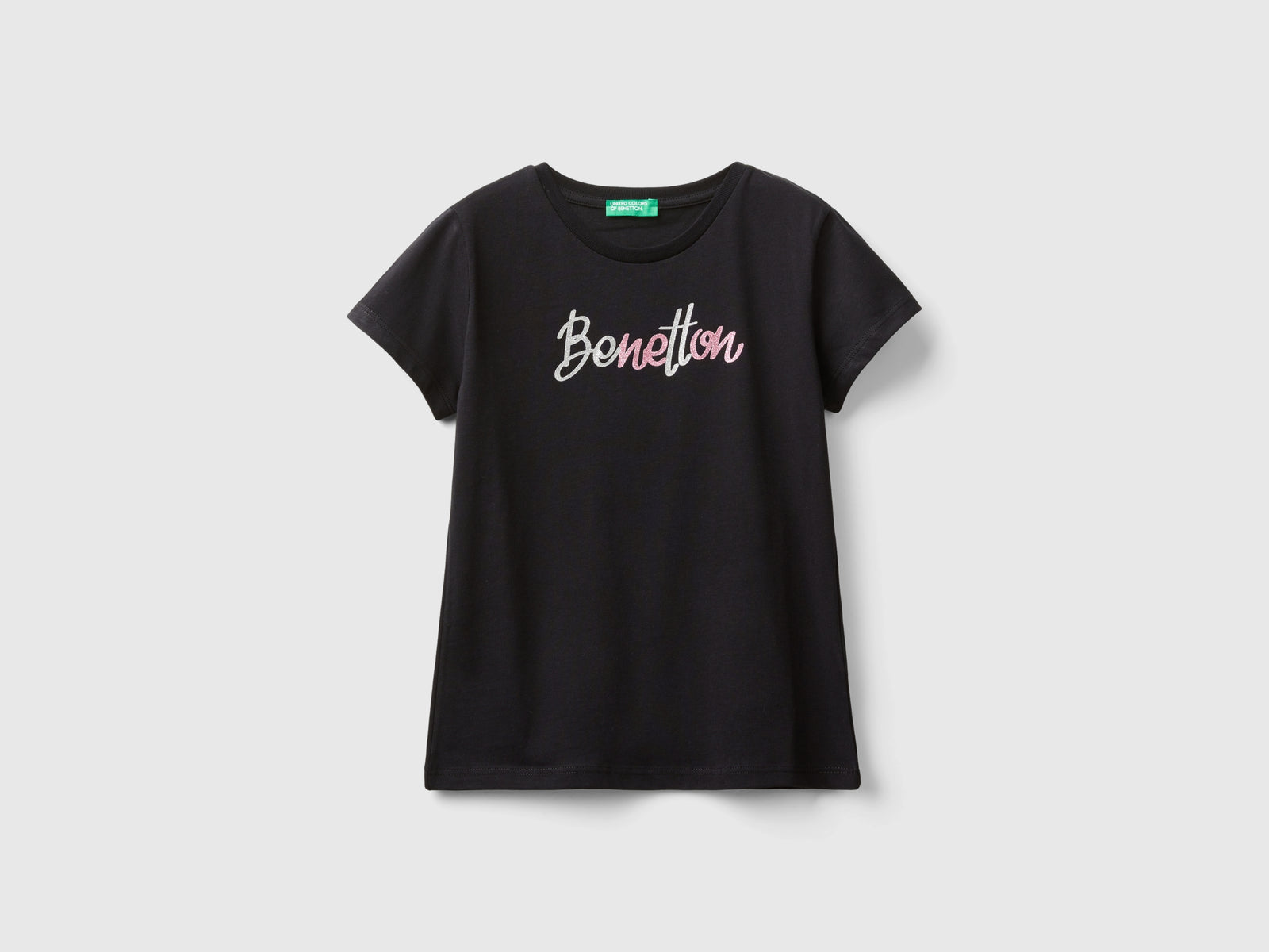T-shirt com logótipo glitter em algodão orgânico - ucb_image_FS