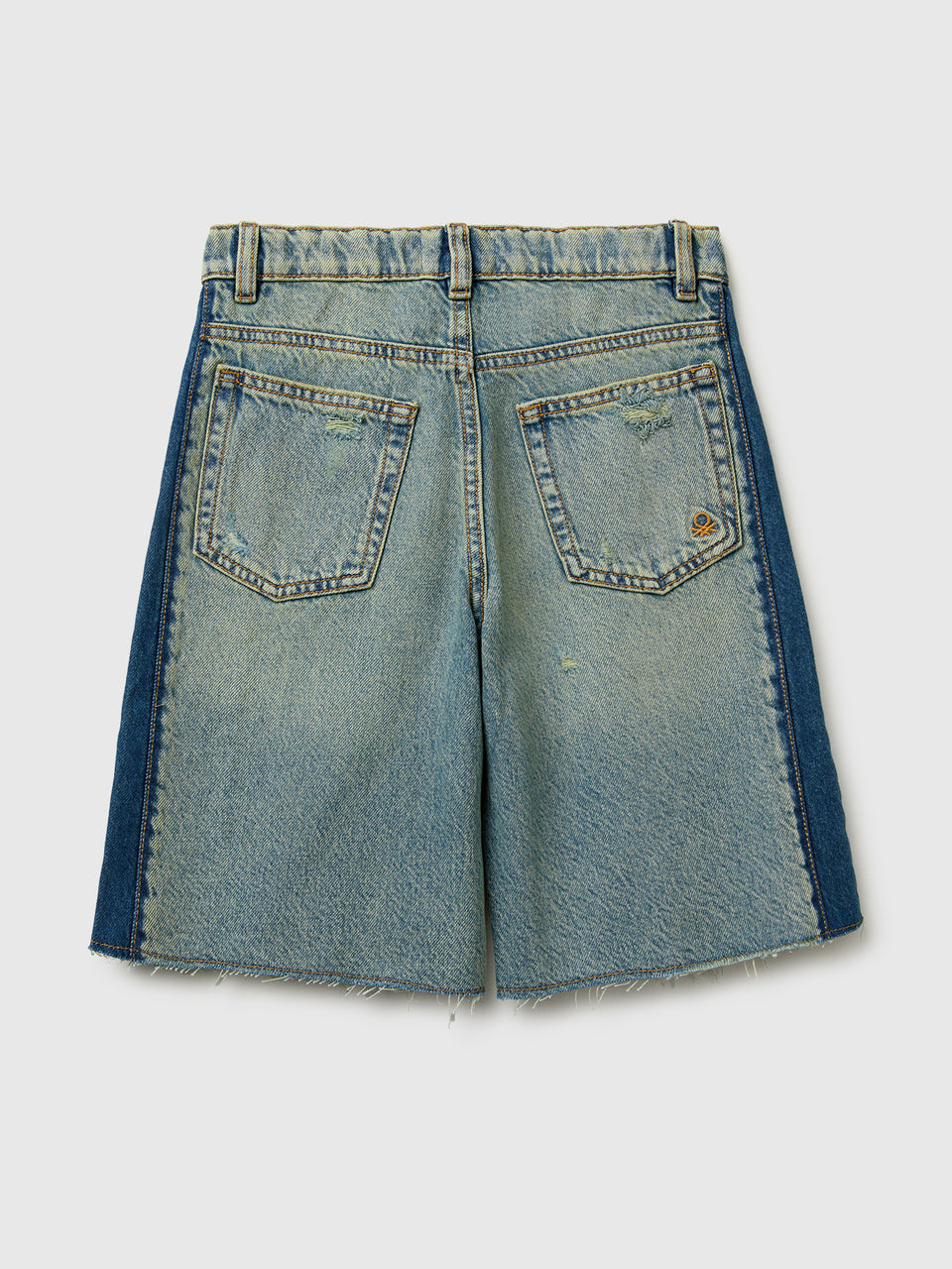 Two-tone denim Bermuda shorts - ucb_image_BS