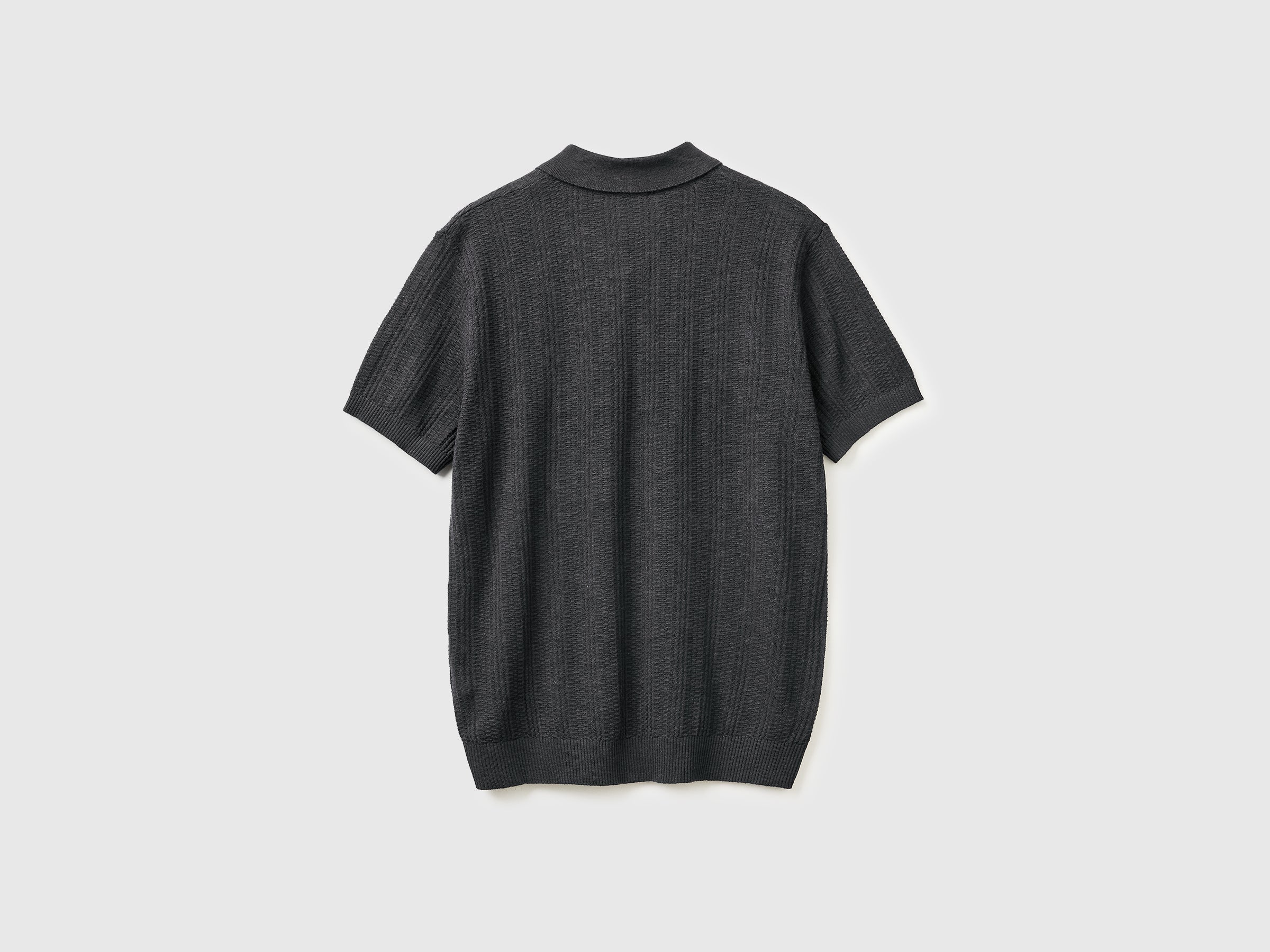 Textured linen blend polo shirt - ucb_image_BS