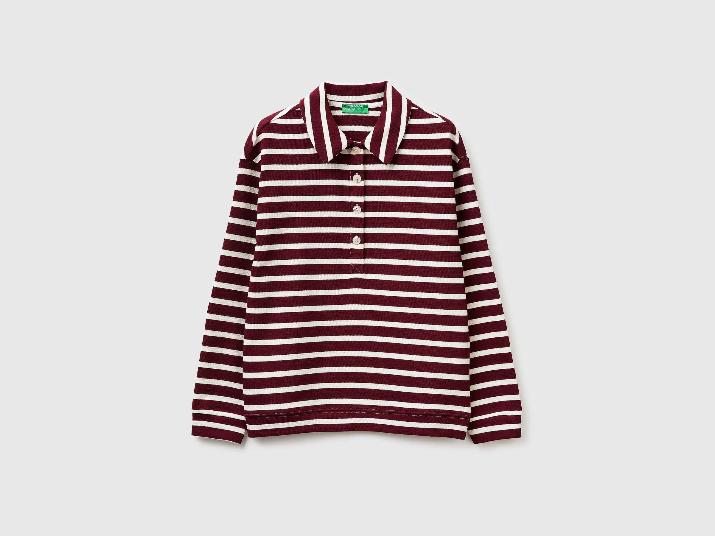 Striped sweatshirt polo shirt - ucb_image_FS