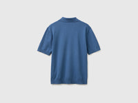 Knitted polo shirt with cables - ucb_image_BS