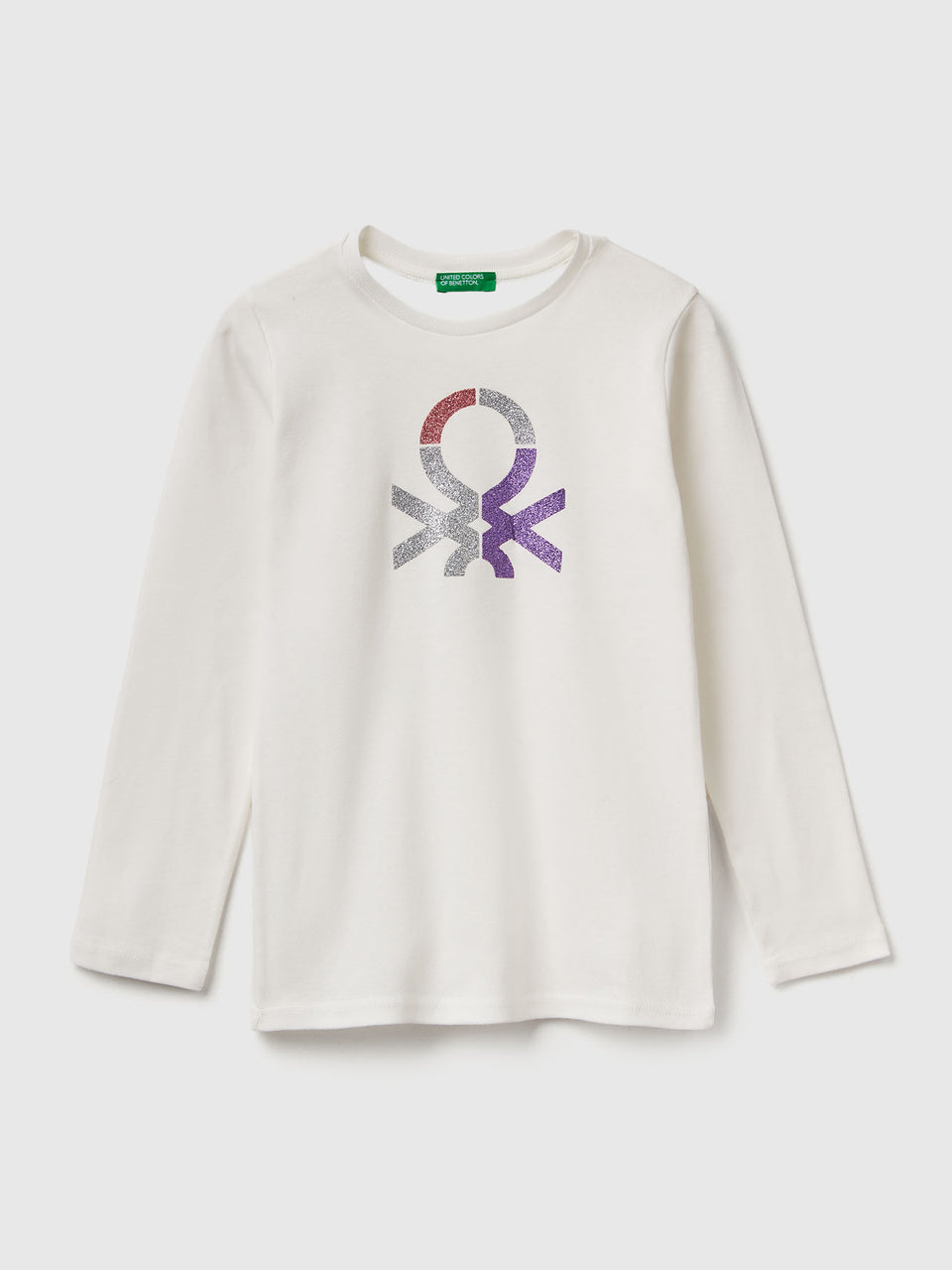 T-shirt de manga comprida com estampa glitter - ucb_image_FS