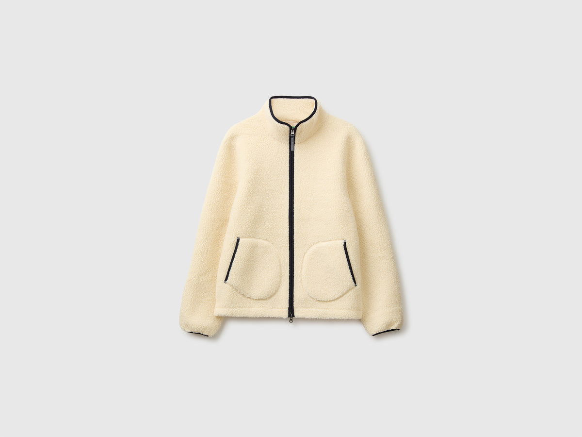Casaco efeito teddy com fecho de correr - ucb_image_FS