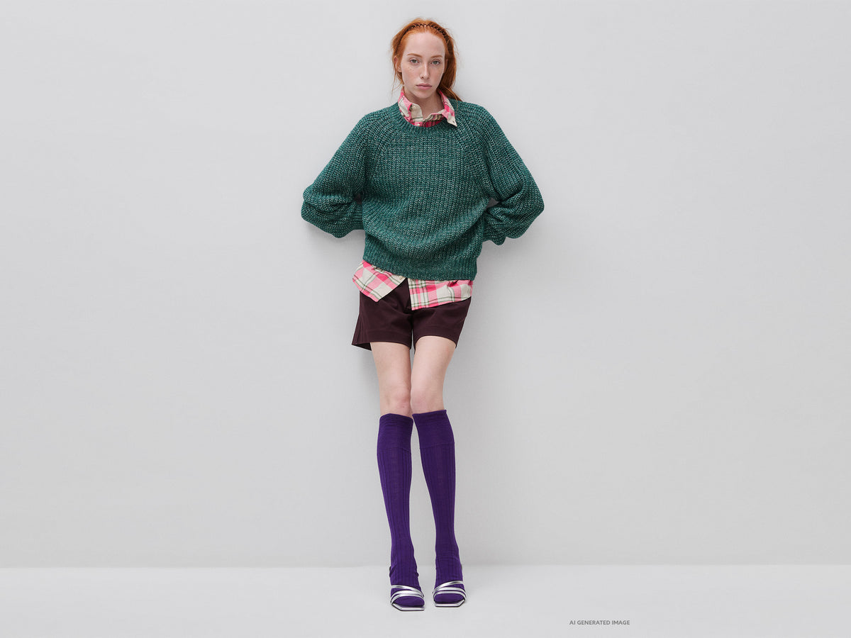 Camisola mélange em mistura de algodão e lã - ucb_image_FY