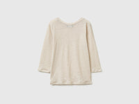 Boat-neck T-shirt in pure linen - ucb_image_BS