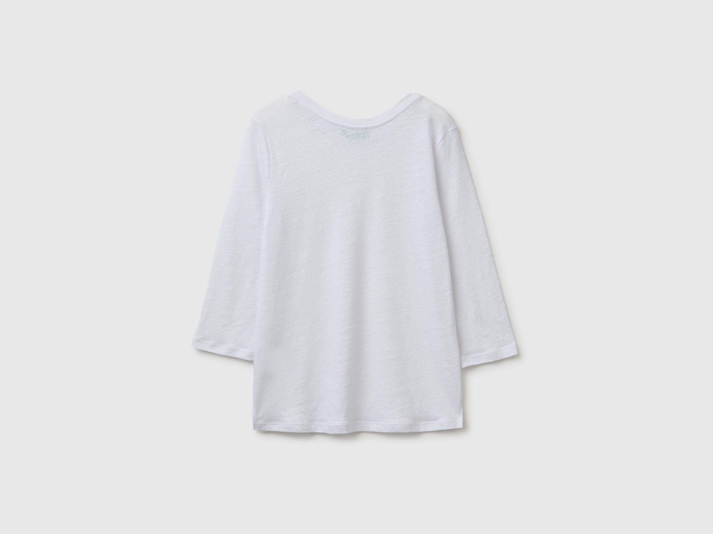 Boat-neck T-shirt in pure linen - ucb_image_BS