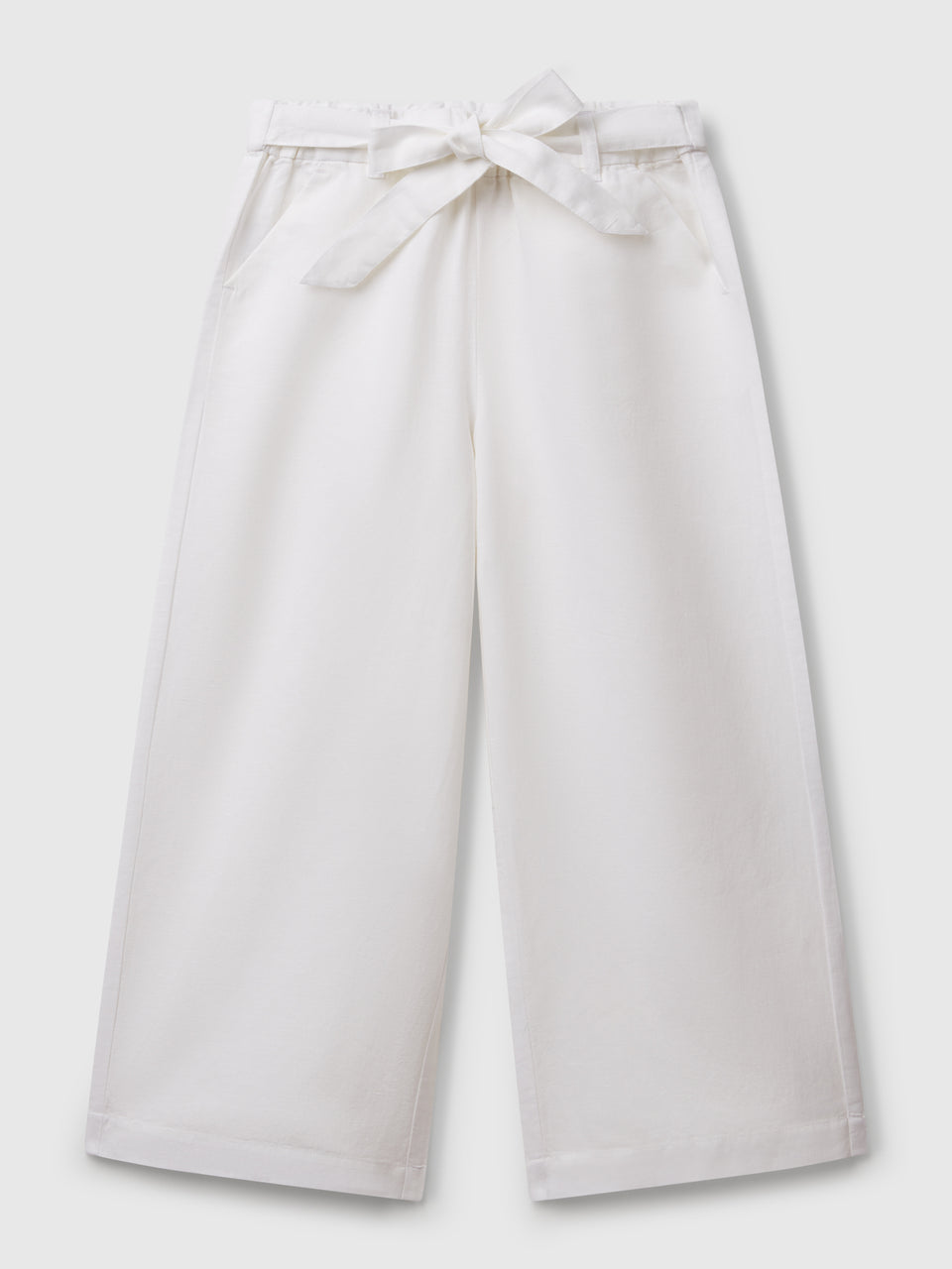 Linen blend trousers with sash - ucb_image_FS