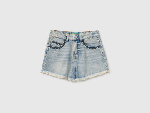 Denim shorts with embroidery - ucb_image_FS