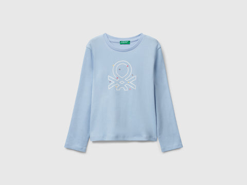 T-shirt com logótipo glitter em algodão - ucb_image_FS