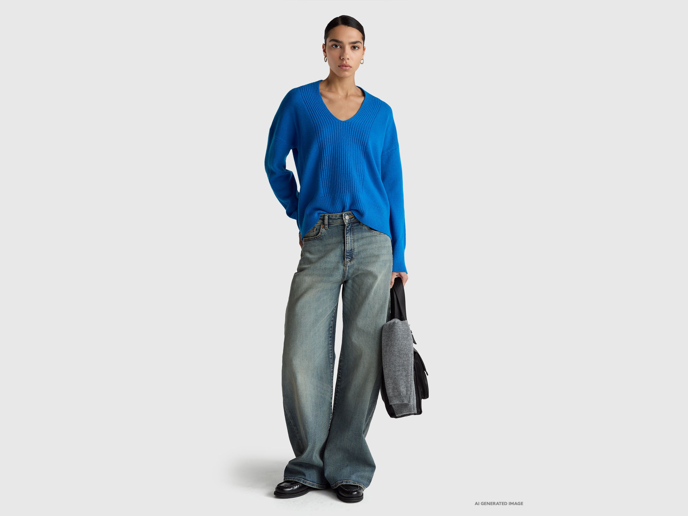 Camisola decote em V 100% lã - ucb_image_FY