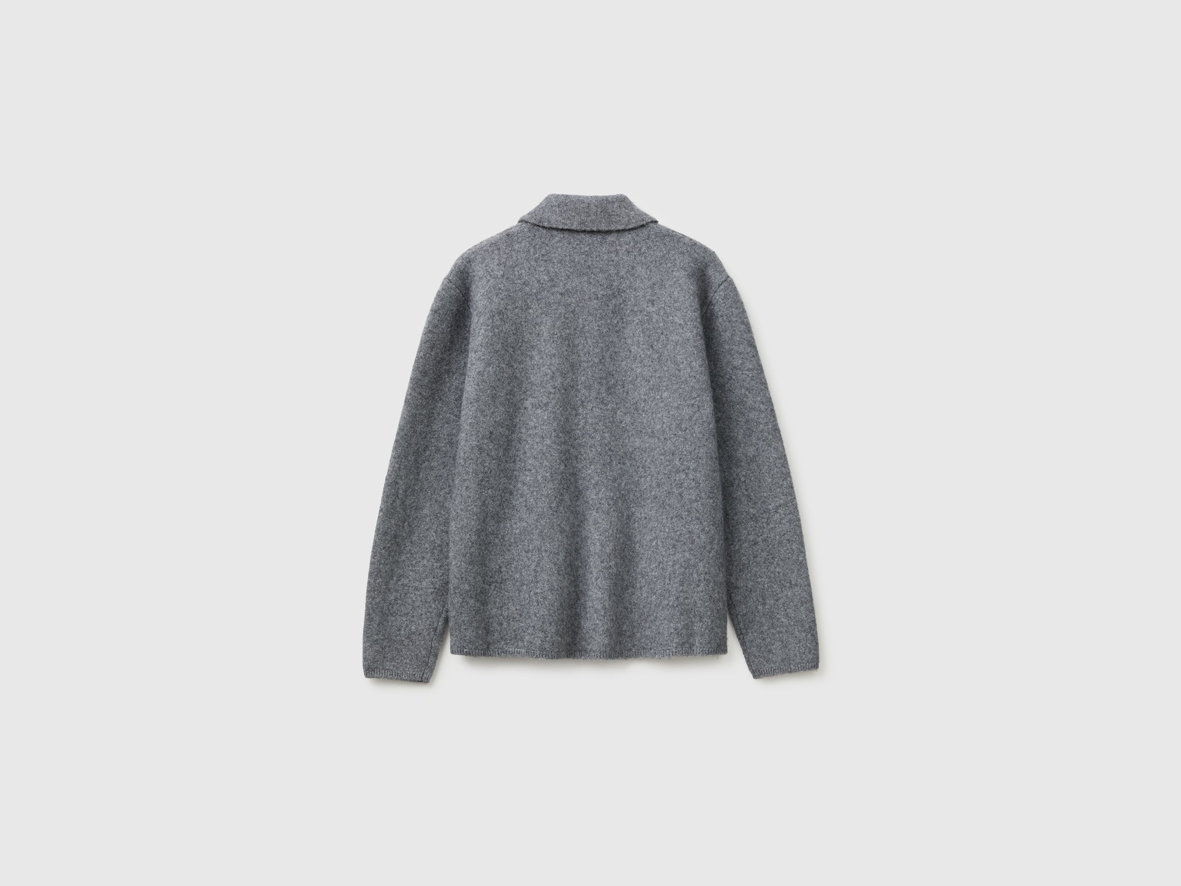 100% boiled wool jacket with zip