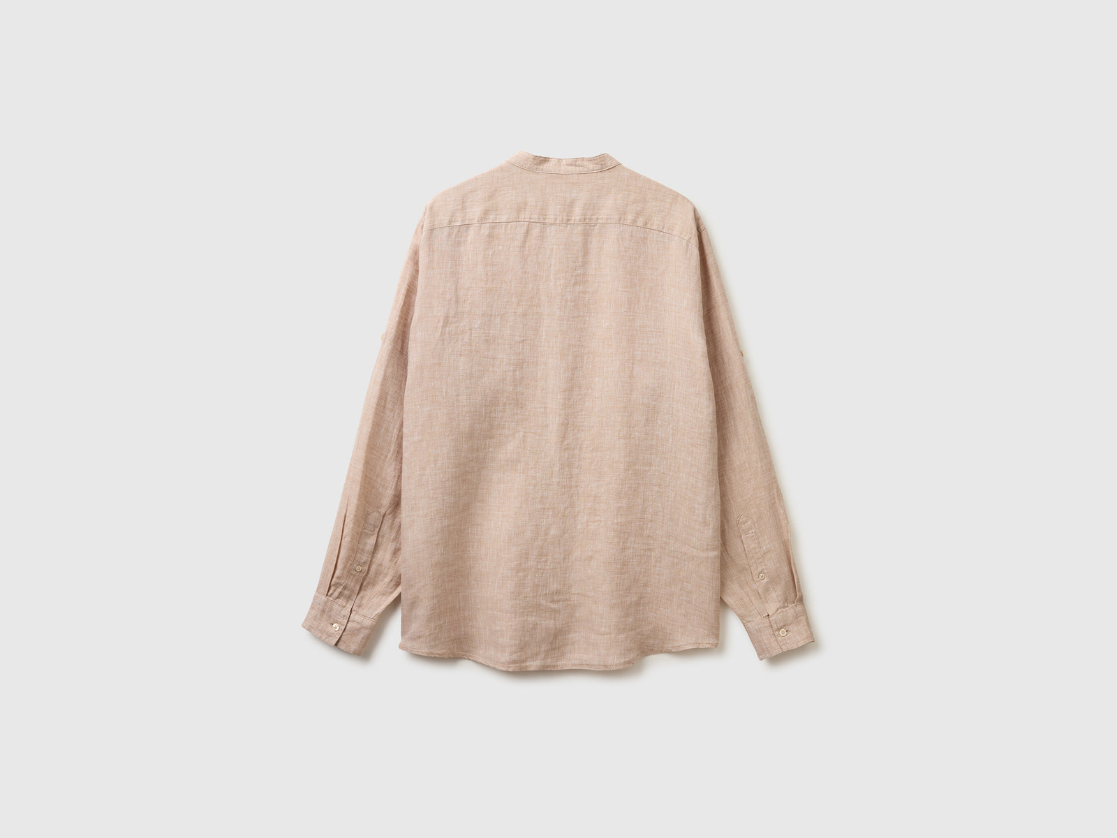 Camisa em linho puro gola coreana - ucb_image_BS