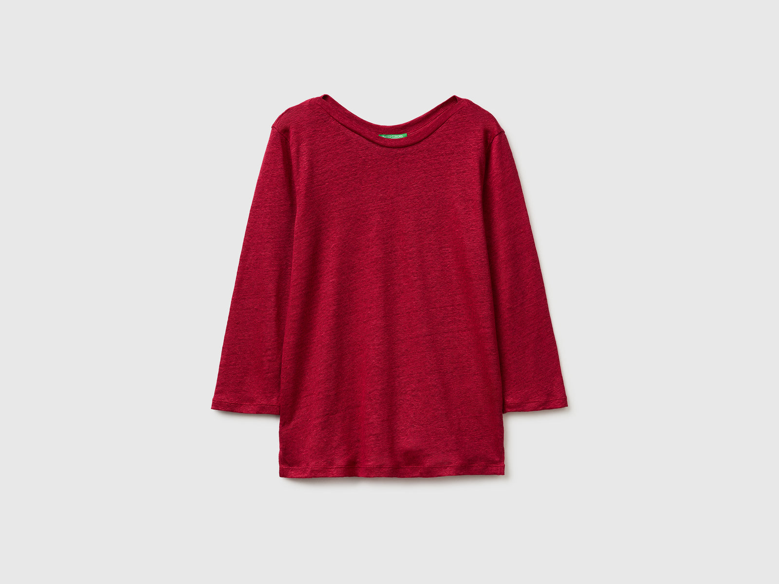 Boat-neck T-shirt in pure linen - ucb_image_FS