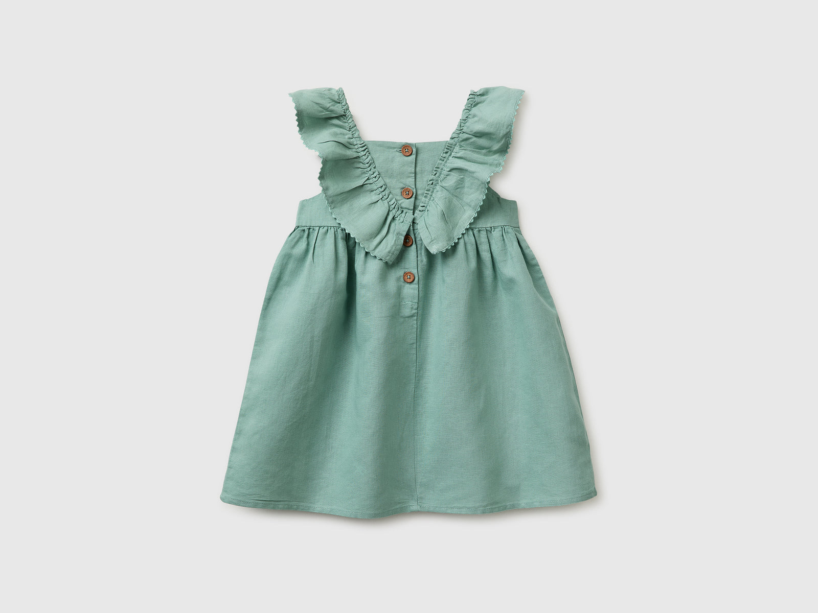 Linen blend dress with ruffles - ucb_image_BS