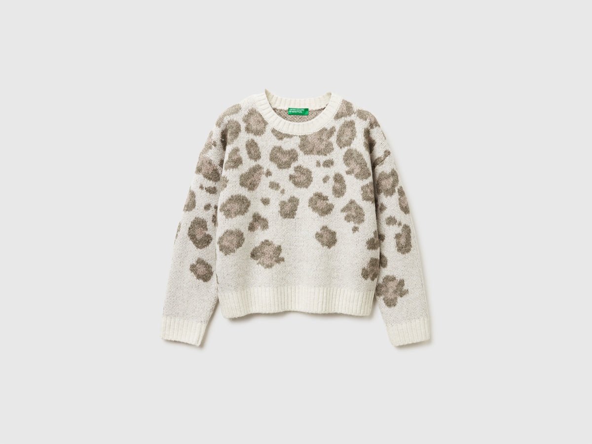 Camisola animalier em mistura de lã - ucb_image_FS
