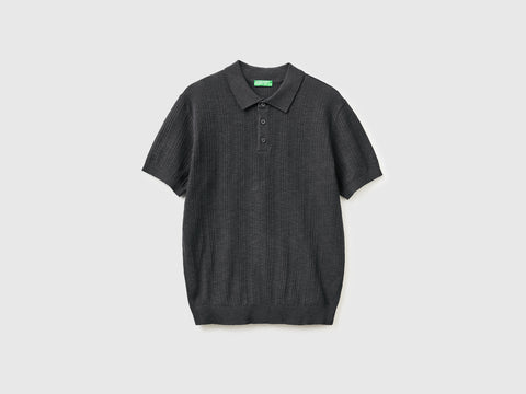 Textured linen blend polo shirt - ucb_image_FS