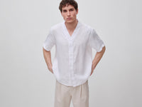 Camisa decote em V em linho puro - ucb_image_F