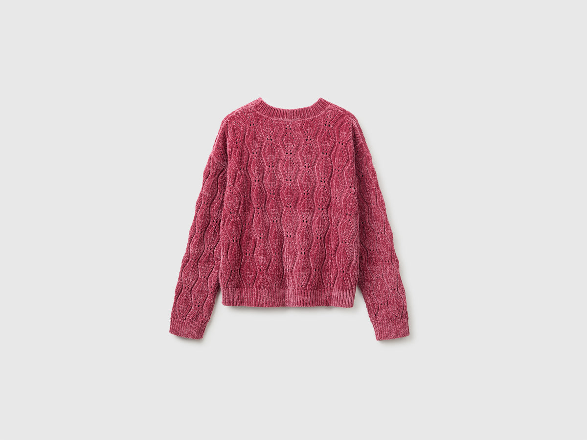 Camisola de gola redonda em chenille - ucb_image_BS