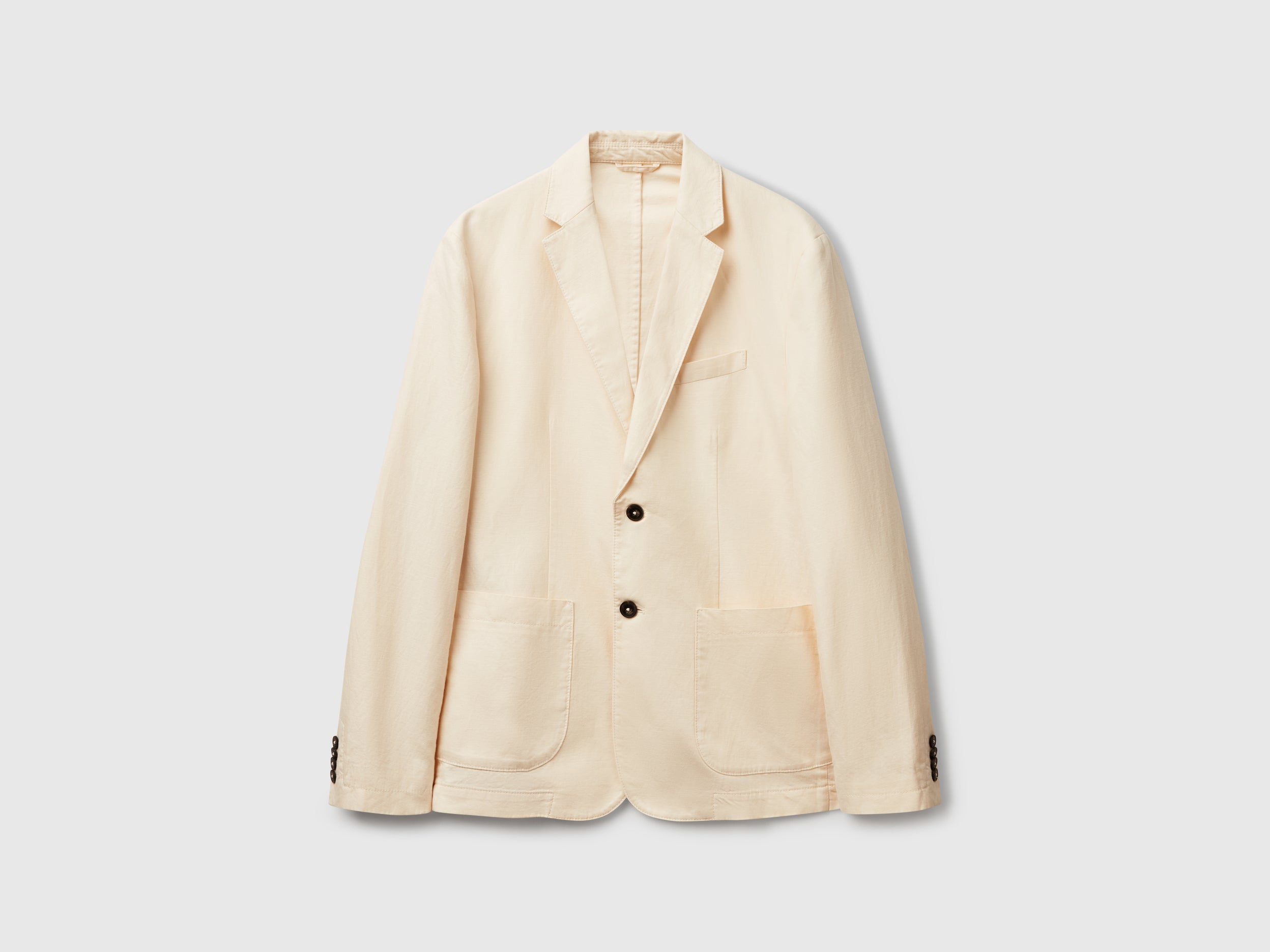 Blazer slim fit em mistura de viscose elástica. - ucb_image_FS