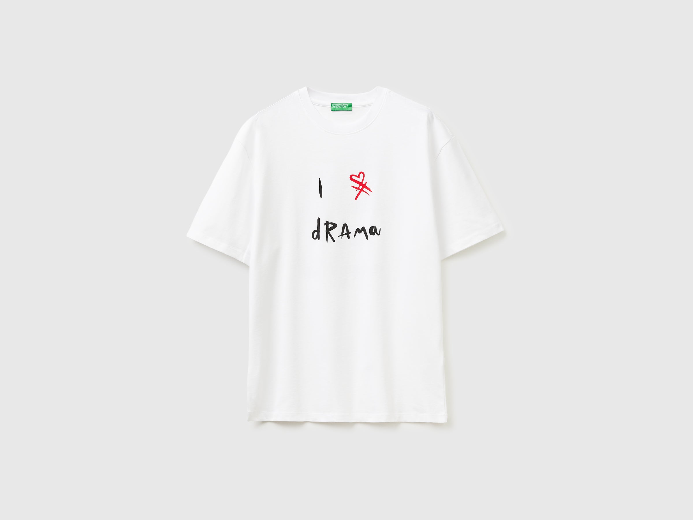 T-shirt with slogan print in organic cotton - ucb_image_FS