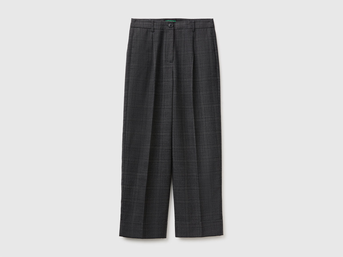 Calças tartan em viscose mista - ucb_image_FS