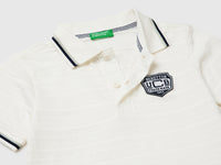 Striped polo shirt with patch - ucb_image_DS1