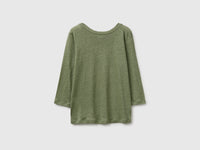 Boat-neck T-shirt in pure linen - ucb_image_BS