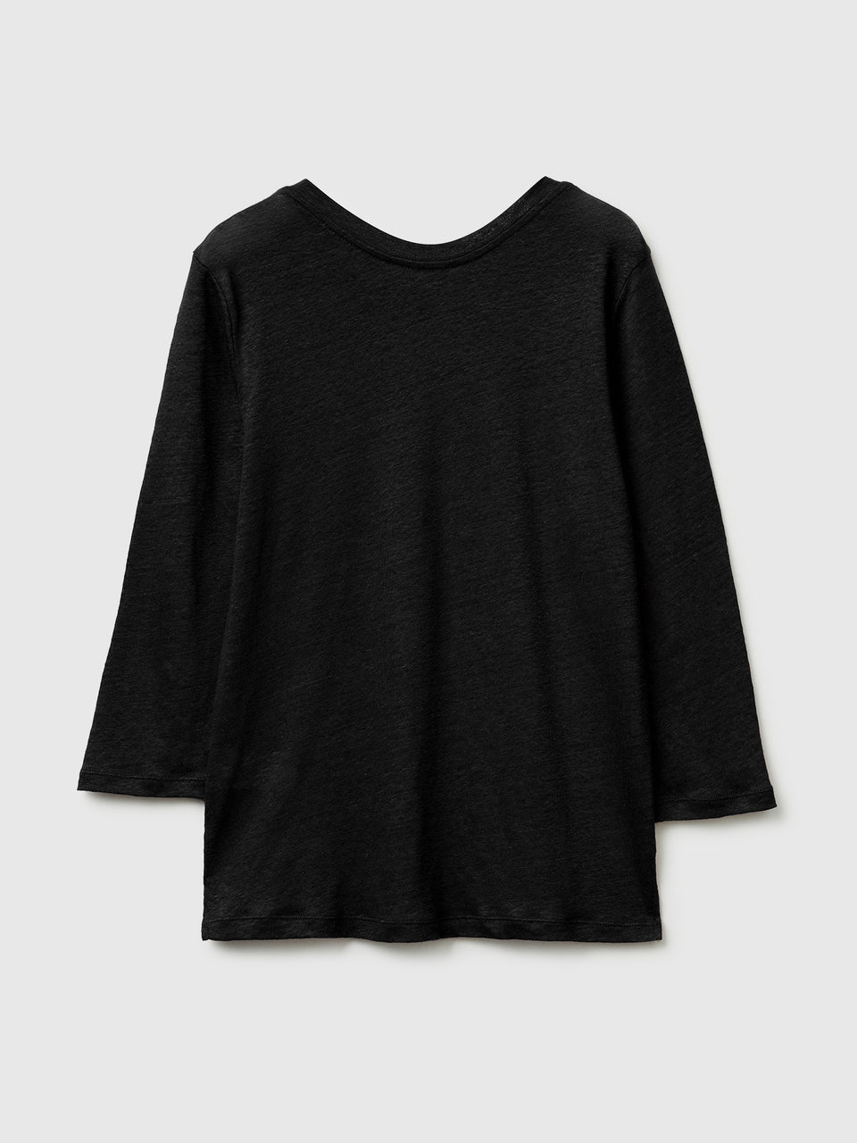 Boat-neck T-shirt in pure linen - ucb_image_BS