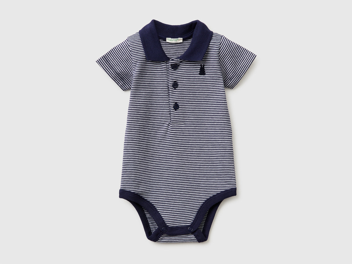 Polo onesie in stretch cotton - ucb_image_FS