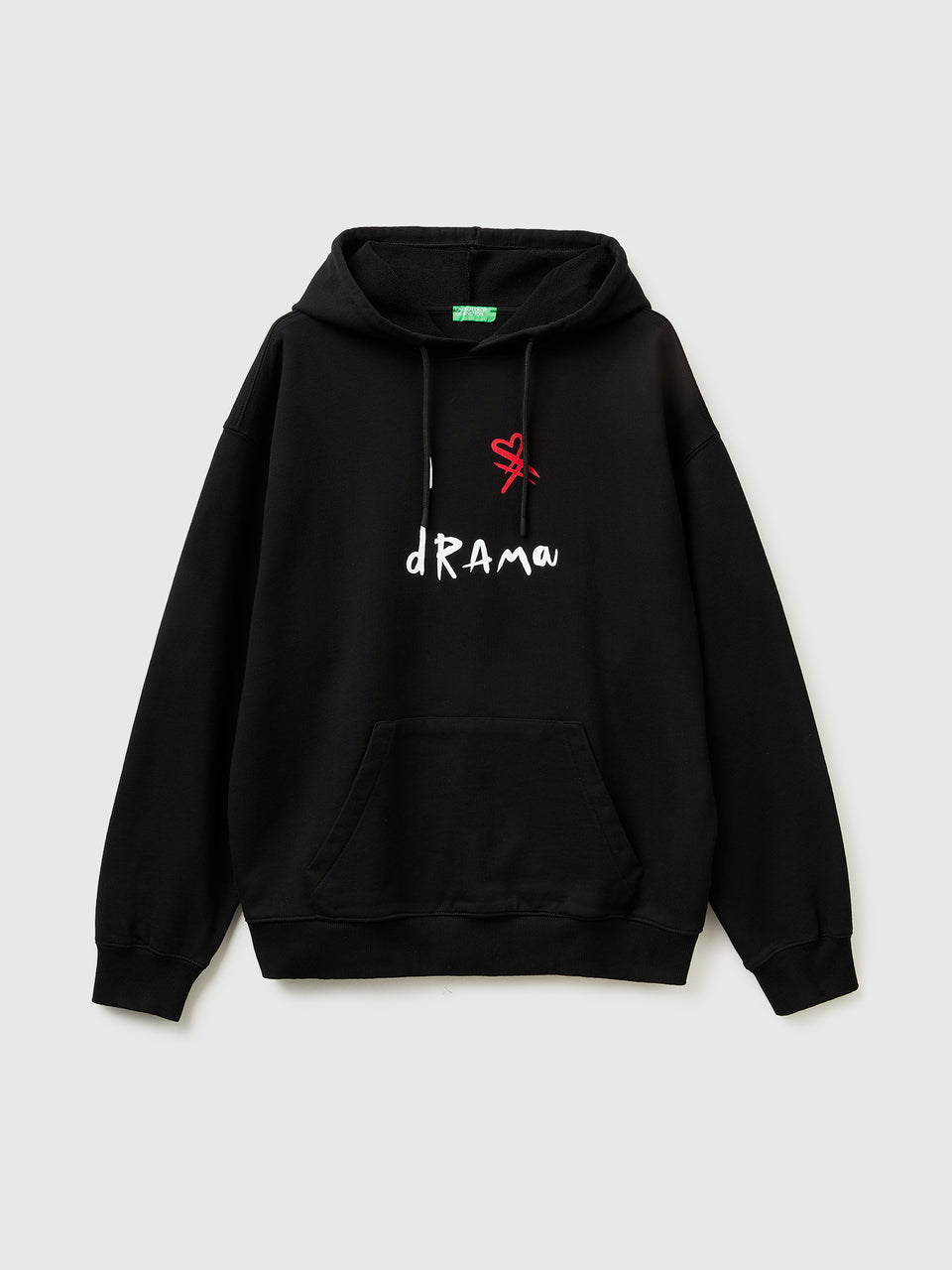 Sweatshirt with hood and slogan print - ucb_image_FS