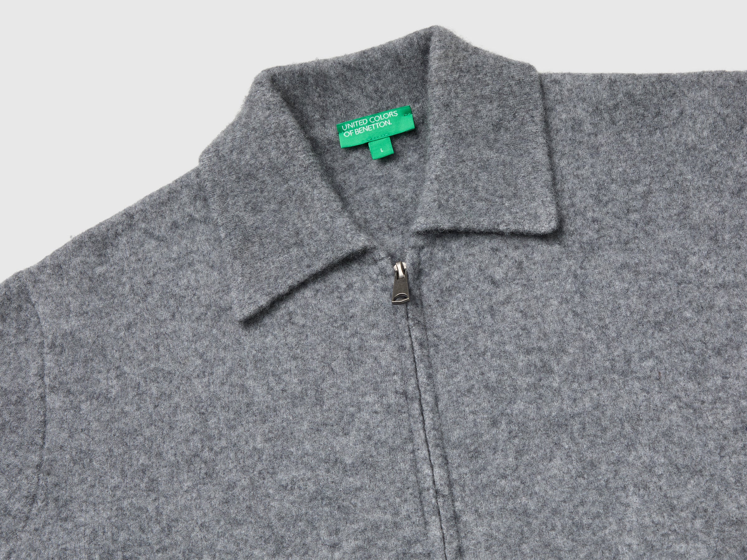 UNITED COLORS OF BENETTON ウールジャケット イタリア 100% boiled wool jacket with zip