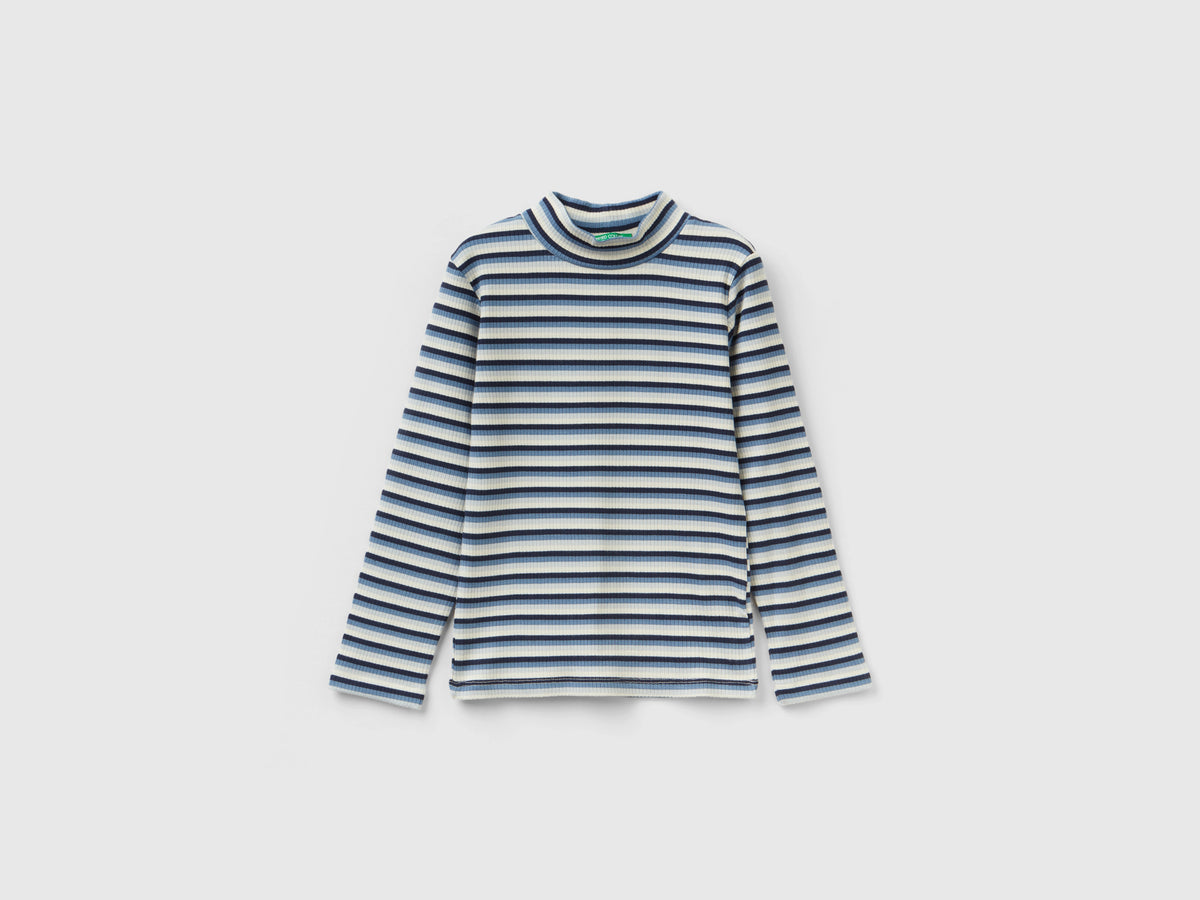 T-shirt de gola alta às riscas - ucb_image_FS