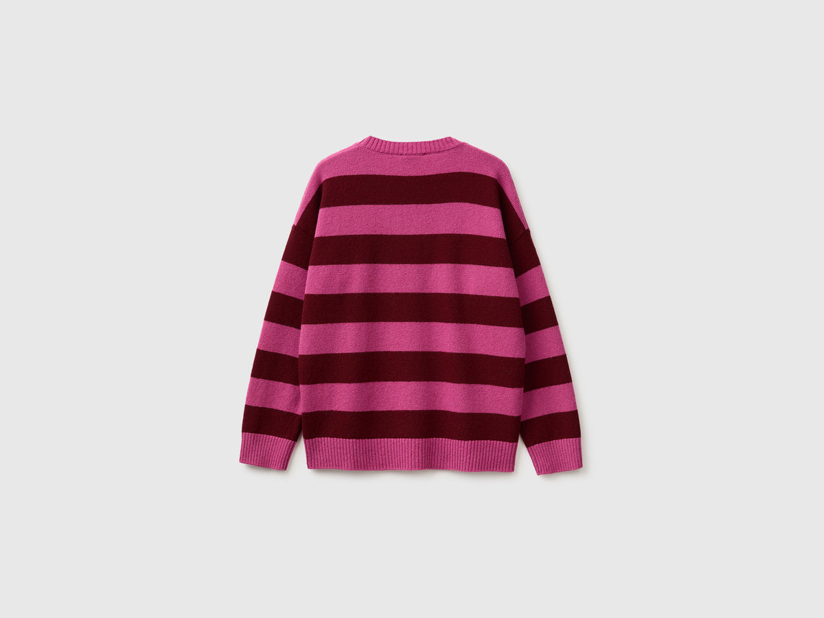 Camisola 100% lã às riscas bicolor over fit - ucb_image_BS