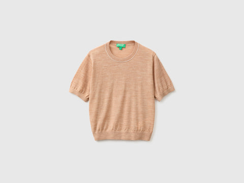 Camisola de manga curta em pura lã Merino - ucb_image_FS