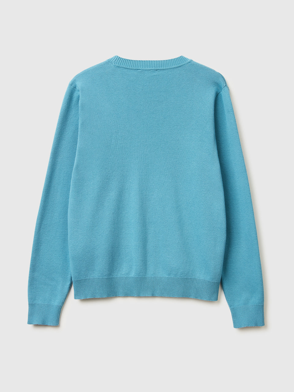 Powder blue sweater in cotton tricot - ucb_image_BS