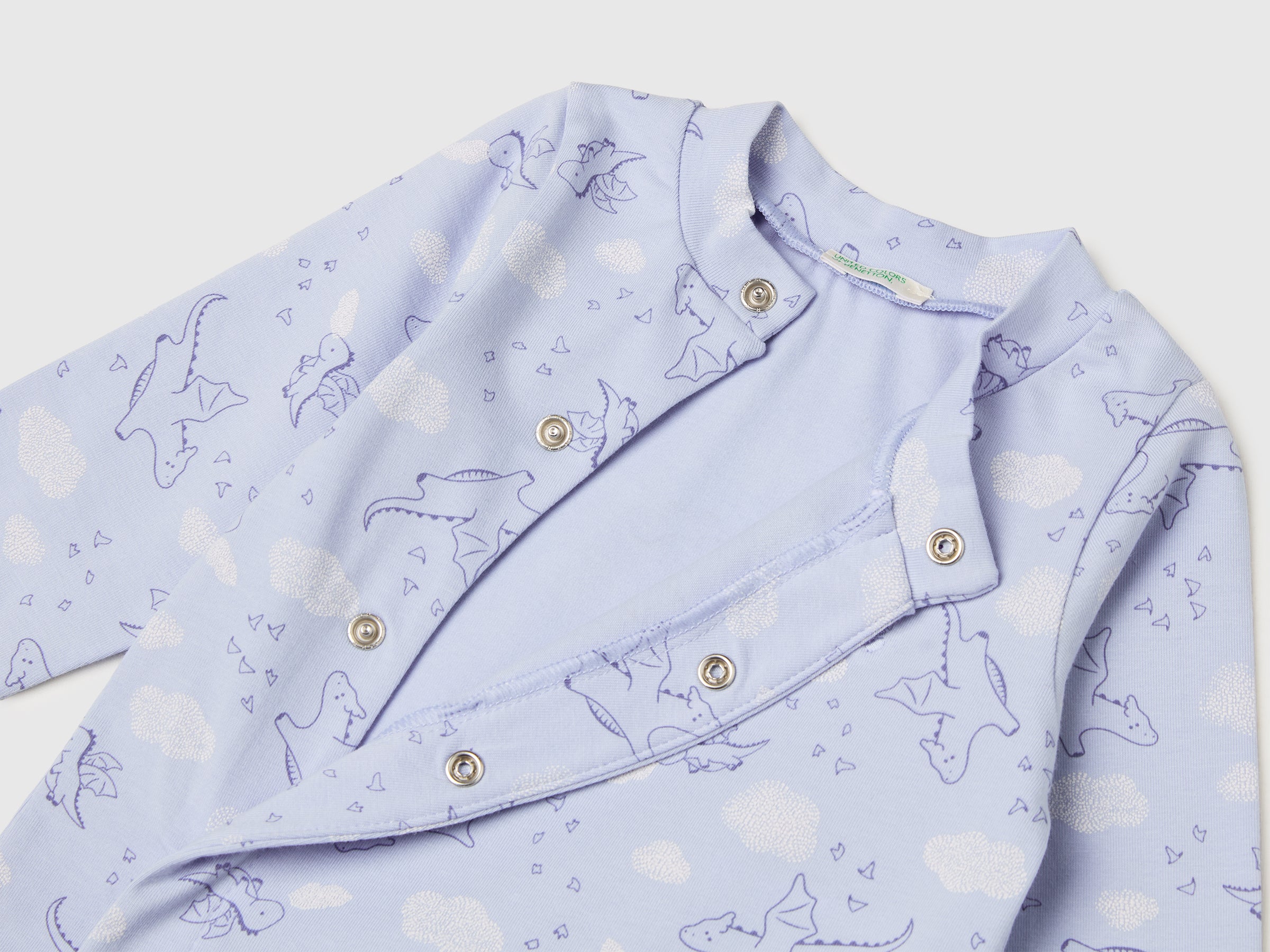 Patterned onesie in stretch organic cotton - ucb_image_DS1