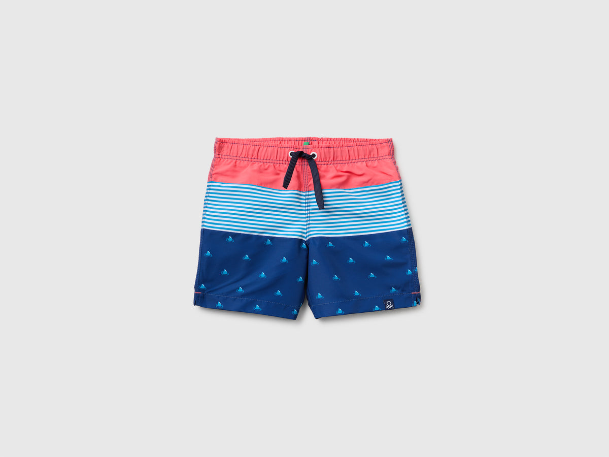 Boxers de banho color block com estampas - ucb_image_FS