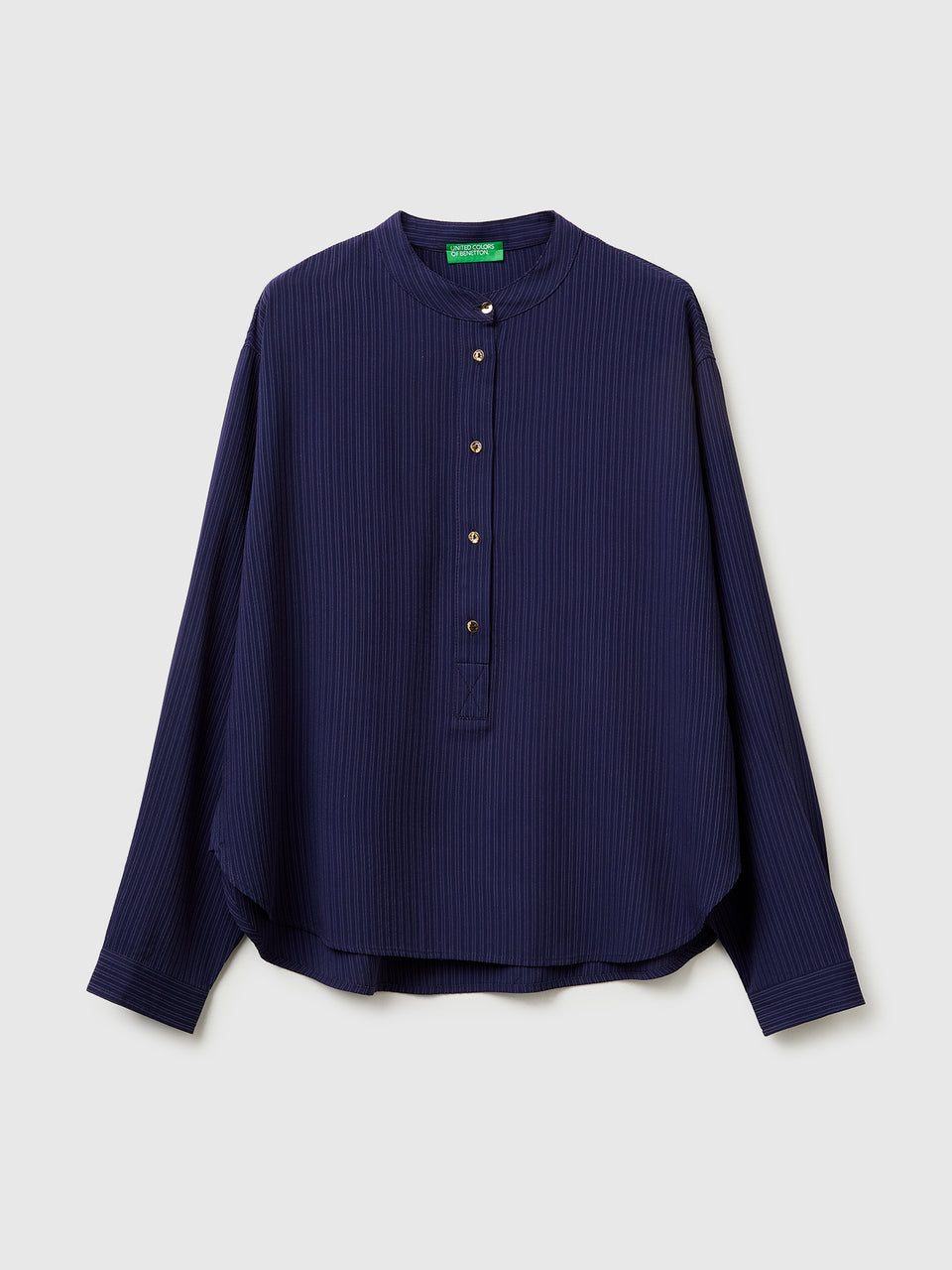 Striped blouse with mandarin collar - ucb_image_FS