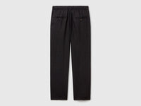 Trousers in pure linen with drawstring - ucb_image_BS