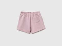 Fleece shorts with floral embroidery - ucb_image_BS