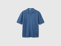 Knitted polo shirt with cables - ucb_image_FS